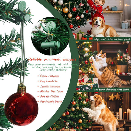 Christmas Ornament Hooks – Essential Christmas Tree Decorating Hangers Great Xmas Ornament Hooks for Hanging Christmas Decorations 35 PCS(Green)