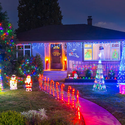 35" Christmas Candy Cane Lights -12 Pack 8 Modes,30V LED Candy Cane Lights Christmas Decor, Outdoor Christmas Decorations, for Yard Lawn Garden or Pathwayn