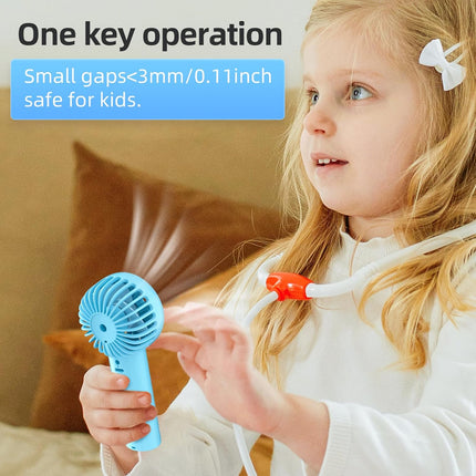 Handheld Fan,Portable Fan Rechargeable,1200Mah Rechargeable Usb Fan, 3 Speed Personal Small Desk Fan, Strong Airflow, Super Quiet