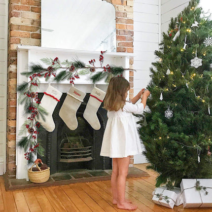 DearHouse 6FT Berry Pine Christmas Garland with Spruce Cypress Berries Pinecones Winter Artificial Greenery Garland for Holiday Season Mantel Fireplace Table Runner Centerpiece Year Decor