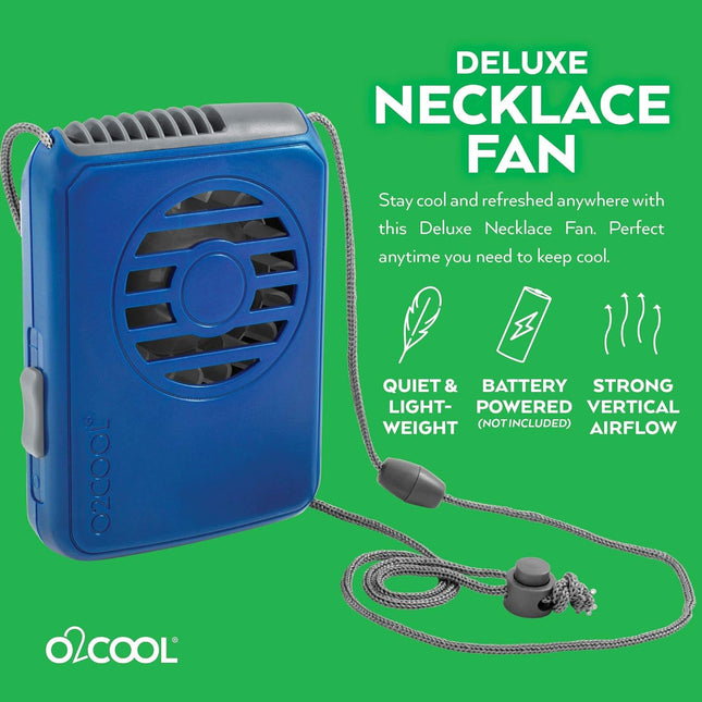 O2Cool 2 Pack Battery Powered Deluxe Necklace Fans