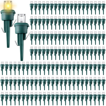 VIHOSE 600 Pcs Christmas Led 5mm Mini Light Bulbs String Light Replacement Bulbs Christmas Light Bulbs Indoor Outdoor Wide Angle Wire Light with Green Base for Xmas Tree Garden Decor (Warm White Bulb)