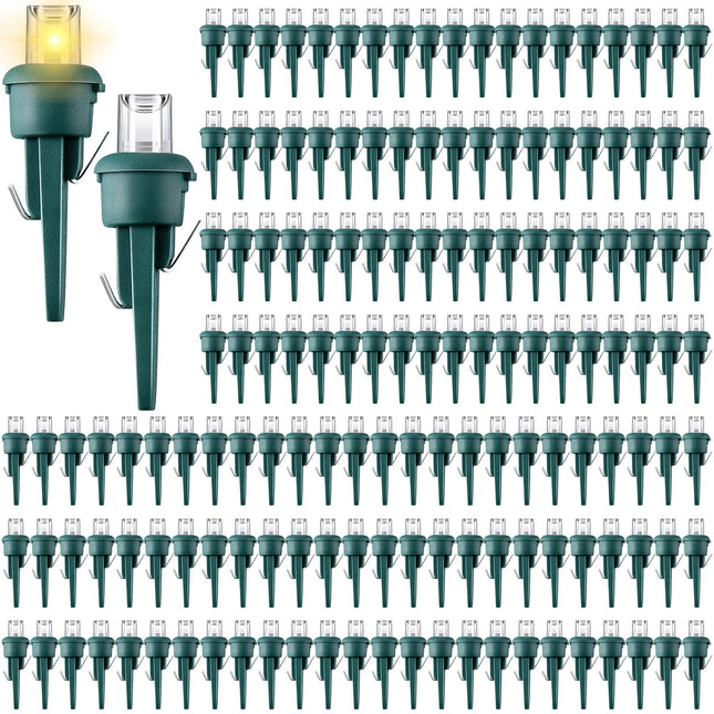 VIHOSE 600 Pcs Christmas Led 5mm Mini Light Bulbs String Light Replacement Bulbs Christmas Light Bulbs Indoor Outdoor Wide Angle Wire Light with Green Base for Xmas Tree Garden Decor (Warm White Bulb)