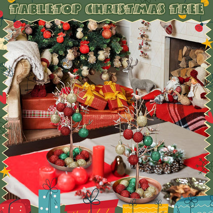 Soaoo Festive Gumdrop Tree Christmas Nostalgic Gum Drops Artificial Tree for Table Centerpiece Christmas Decorations for Tabletop Display Ornament Candy Themed Party Supplies Xmas(Bronze)