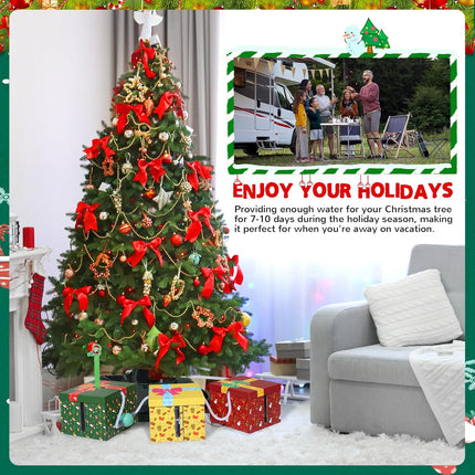 Automatic Christmas Tree Watering System - Automatic Christmas Tree Waterer Looks Like a Present Box - Santa’s Tree Helper Keeps Your Live Tree Healthy and Green Christmas Decorations (G-Y-R-3Box)