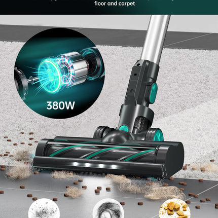 Fabuletta Cordless Vacuum Cleaner With 50 Mins Runtime, 30Kpa Powerful Suction Stick Vacuum, 3 Suction Modes, 6 In 1 Lightweight Wireless Vacuum Cleaners For Home Pet Hair Carpet Hardwood Floor