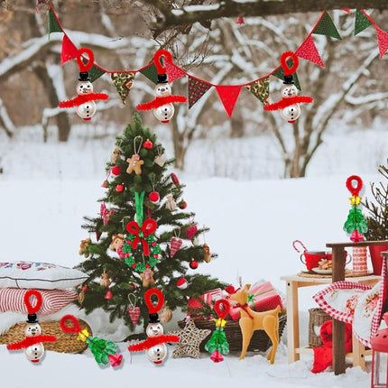 NESTRE Christmas Crafts for Kids - 40 Sets Christmas Beaded Ornament Kits Including 10Pcs Snowman 5 Styles 2 for Each Style,22Pcs Wreath,8Pcs Xmas Tree,for Xmas Holiday Party Tree DIY Decorations