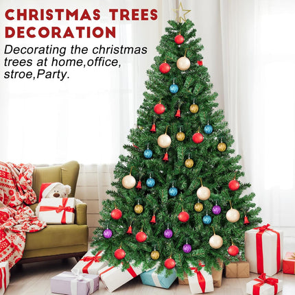 5FT Artificial Christmas Tree with 550 PVC Branch Tips, Christmas Tree with foldbale Metal Base, Easy Assemble, Christams Decoration for Home and Office