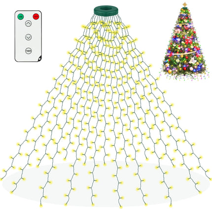 Christmas String Lights for Tree, 400 LEDs 6.6FT x 16 Strands 9 Modes Waterproof Waterfall Fairy Twinkle Lights with Remote & Timer for Decor
