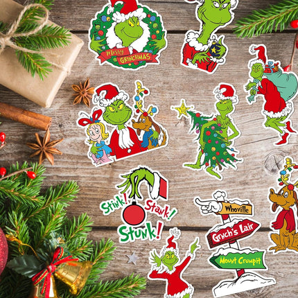 RINOLY 12 Pcs Christmas Magnets for Fridge,Christmas Magnet for Door Refrigerator Mailbox Garage Metal Door Decor