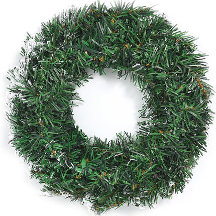 12 Inch Little Christmas Wreath with Pinecone Berries Jingling Bell Christmas Decorations Ball Front Door Wreath for Outdoor Indoor Party Wall Table Home Decor Brown Sign Flocking Pinecone Wreath