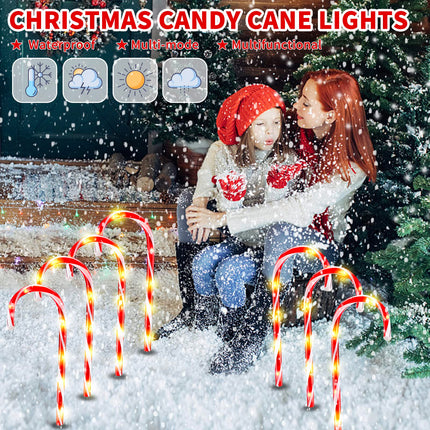 Christmas Decorations 12 Pack 22" Candy Cane Lights with 8 Modes,Christmas Outdoor Decorations Outside for Yard/Garden/Lawn/Tree/Pathway/Patio/Holiday Decor,Christmas Lights Outdoor Waterproof