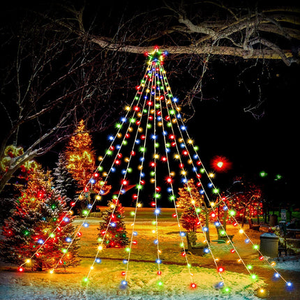 Christmas Decorations 320 LED Star String Lights Christmas Star Tree Lights for Xmas Party Wedding Patio Year Holiday