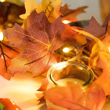 DearHouse 3 Pack Fall Garland Maple Leaf, 5.9Ft/Piece Hanging Vine Garland Artificial Autumn Foliage Garland Thanksgiving Decor for Home Wedding Fireplace Party Christmas