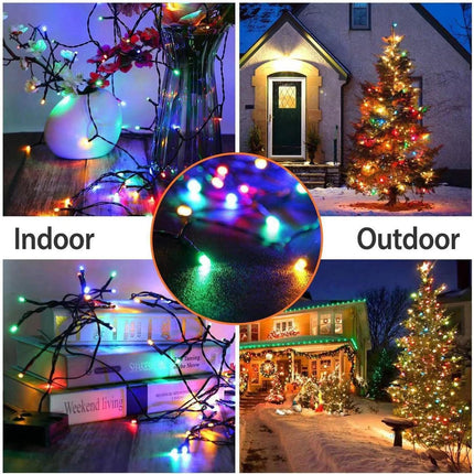 Solar String Lights Outdoor Waterproof Fairy Lights 39ft 100L 8 Modes Solar Powered Garden Light for Christmas Halloween, Wedding, Party, Patio,Tree Deco (Multicolor