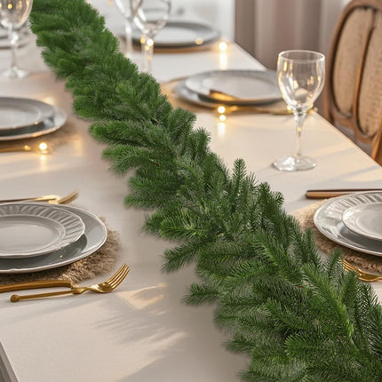 6ft Artificial Christmas Pine Garland, Real Touch Greenery Winter Garland Decor for Home, Fireplace, Wall, Porch, Table, Mantle, Indoor Outdoor Decoration