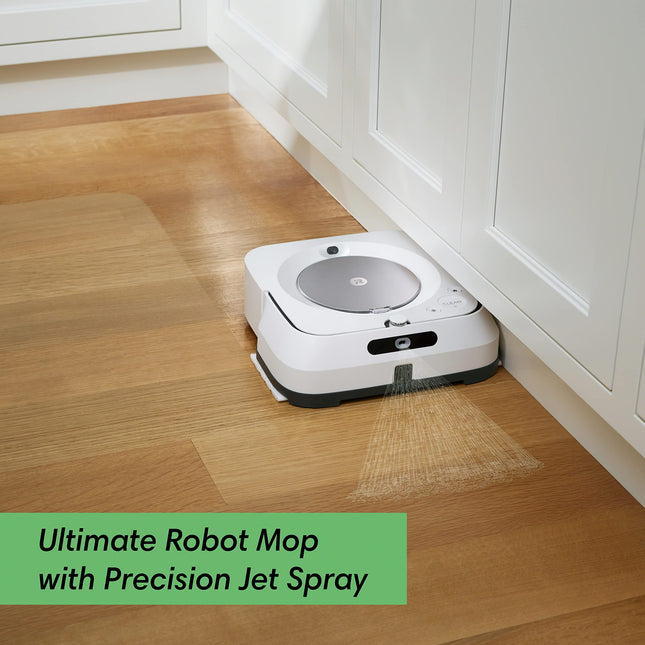 Irobot Braava Jet M6 6110 Ultimate Robot Mop Wifi Connected, Precision Jet Spray, Smart Mapping, Works With Alexa, Ideal For Multiple Rooms, Recharges And Resumes, White, Braava M6