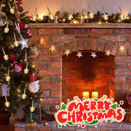 Christmas Bubble Lights, 8 Pack Christmas Clear Bubble Replacement Bulbs with Silver Glitter Liquid C7/E12 Candelabra Base Light Bulbs for Christmas Tree Indoor Outdoor Patio Porch Party Decoration