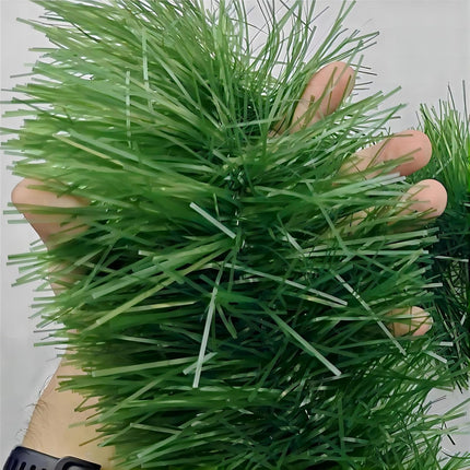 50 Feet Christmas Garland Decoration, ENLAYER 6 Inch Width Soft Green Holiday Decor for Holiday Happy Year Party Tree Home Office Event with 12 Red Bow Tie(6Inch,1PCS)