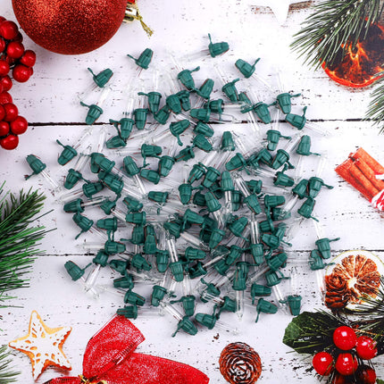 Aodaer 200 Pieces Mini 2.5 Volt Replacement Light Bulbs with Green Base, 170 mA, 0.42 Watt for Christmas Trees Decor