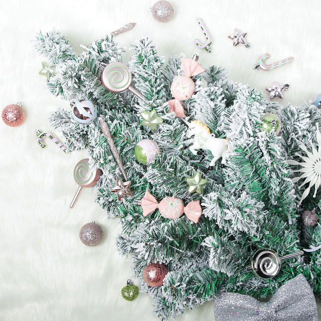 Christmas Ornament Set 32PCS, Shatterproof Plastic Christmas Tree Ornaments Decorations with Hooks, Decorative Hanging Ball Ornament for Xmas Tree Decorations Wedding Holiday Party Home Decor
