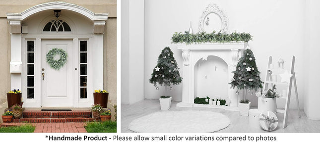 Eucalyptus Garland 9.2ft Long & Thick - Faux Greenery Garland Leaves - Artificial Eucalyptus Vines - Wedding Eucalyptus - Christmas Garland Home Room Decor - Table Runner Indoor Outdoor