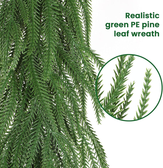 6ft Artificial Christmas Garland, Greenery Norfolk Pine Garland, Real Touch Christmas Garland for Mantle, Table, Fireplace, Indoor, Outdoor Christmas Decoration
