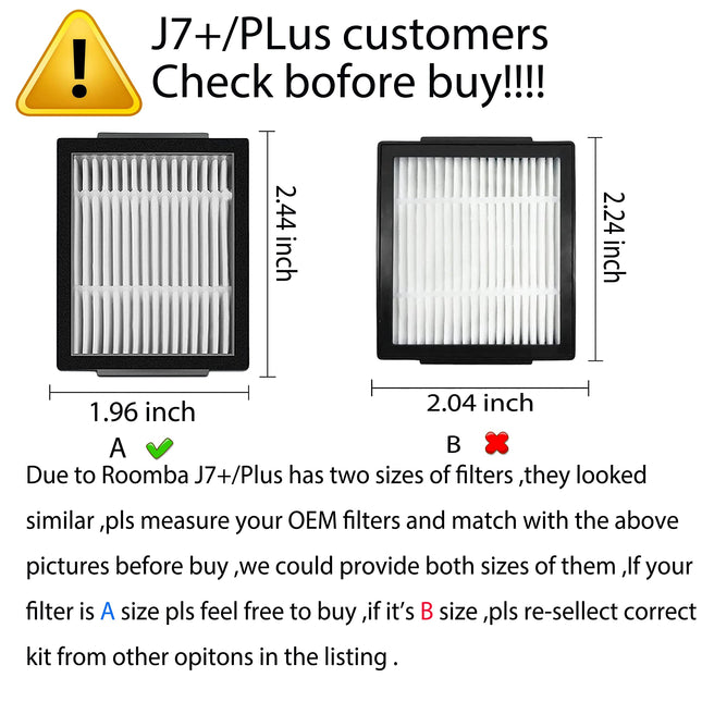 Parts Accessories Compatible For Irobot Roomba Evo I1 I2+I3 I3+ I4 I5 I6 I6+ I7 I7+ I8 I8+Plus E5 E6 E7 J5 J7 I,E &J Series :Roller Brush,Side Brushes,Hepa Filter,Front Caster Wheel