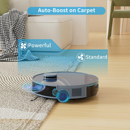 Robot Vacuum And Mop Combo, Lidar Navigation, 4000Pa Suction, Nogo Zone, 200Mins Runtime, Smart Mapping Robotic Vacuum, Wifiappalexa Control, Ideal For Pet Hair, Hard Floor And Carpet