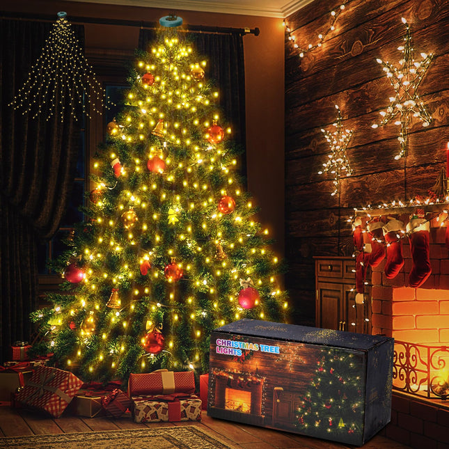 Christmas Tree Lights 400 LED Christmas Lights Indoor Outdoor 6.6FT x 16 Christmas Fairy String Lights with 8 Modes/Timer/Memory Function Christmas Tree Decorations