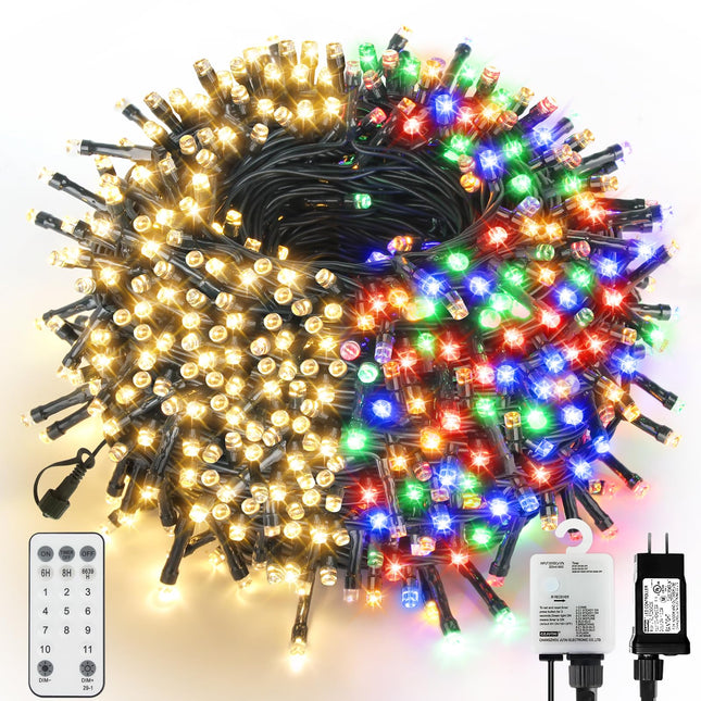 Christmas Lights, 300 LEDs 105FT Color Changing Christmas Tree Lights with 11 Modes Outdoor String Lights for Christmas Party Wedding Decor