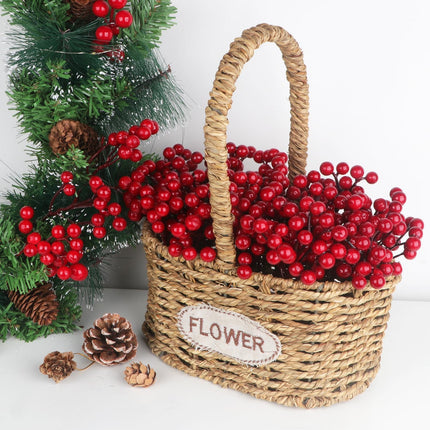 YIYA 36 Pcs Christmas Holly Berries Artificial Red Berry Stems Christmas Berry Stem for Wreath Decorations Christmas DIY Crafts Decoration Christmas Tree Ornaments