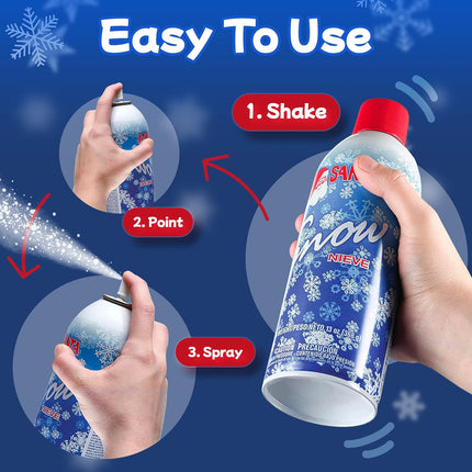 Prextex Winter Textured Snow Spray - 2 Pack 13oz Aerosol Bottles - Flocking Spray for Christmas Tree, Artificial Snow Spray for Crafts, Fake Snow for Windows, Holiday Decorations, Snow Effect
