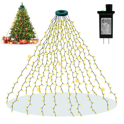 Christmas Tree Lights - Christmas Lights Indoor 400 LED 6.6FT x 16 Drop Christmas Outdoor Lights with 8 Models & Memory Function & Timer WarmWhite