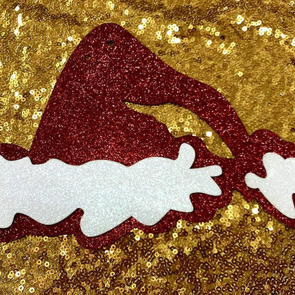 Red and Green Glitter There's Some HoHoHos in This House Banner, Funny Christmas Banner Decorations, Christmas Party Banner for Xmas Holiday Party Home Office Fireplace Mantel Decorations