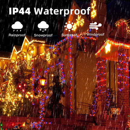 HeKation Christmas Outdoor Lights, 300Led 100FT Christmas Twinkling String Lights for Tree, Indoor, Outdoor, Purple and Orange Christmas Lights with Remote Control 8 Modes & Timer