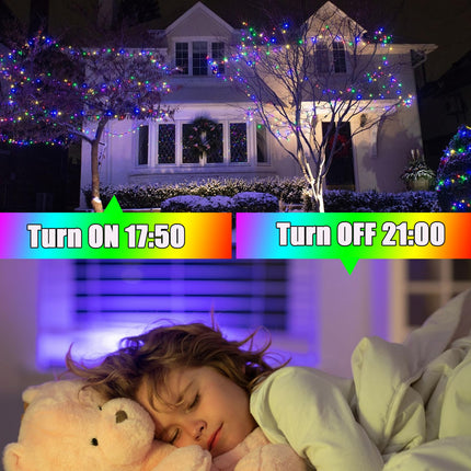 Smart Christmas String Lights - 196FT 600 RGB LEDs WiFi Christmas Lights with App Controlled Multi-Color Changing Work with Alexa & Google Home for 6-8ft Christmas Tree