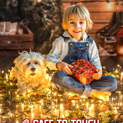 Minetom Cluster Lights Christmas Battery Operated Outdoor, 2 Pack 10Ft 120 LED Battery Christmas Tree Lights Firecracker String lights Waterproof Twinkle Lights for Indoor Wreath Xmas Tree Decorations