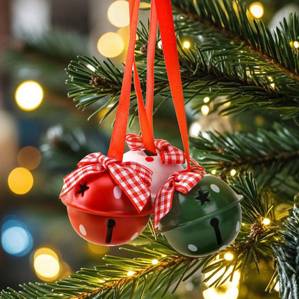 12Pcs Christmas Jingle Bells 1.57inch/4cm Craft Bells Christmas Bells for Christmas Party Xmas Tree Wreath Ornaments Holiday DIY Decorations