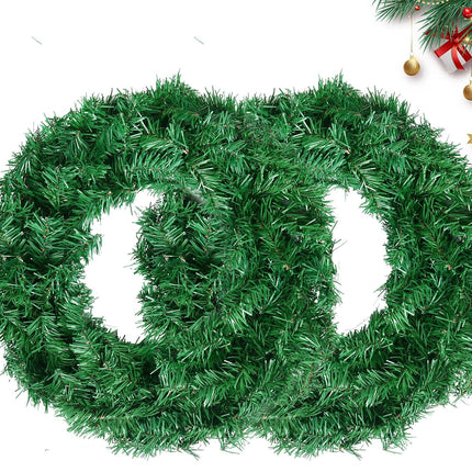 Christmas Wreaths for Front Door Outside, Wreaths for Christmas Decorations,12" Canadian Artificial Pine Christmas Wreath for Christmas Day Party,Unlit Wreaths for All Seasons (2, Green 12")