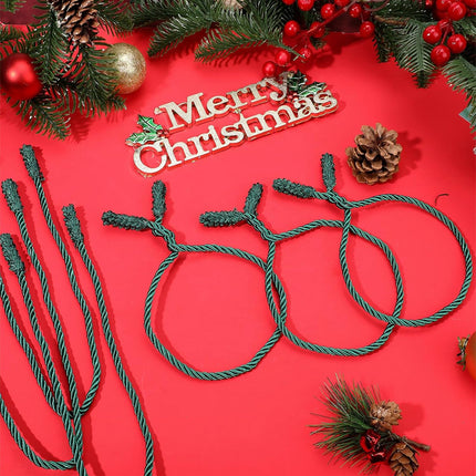 Zhengmy 20 Pcs 25 Inch Extra Long Christmas Garland Ties Christmas Decorative Twist Ties for Banister Reusable Flexible Twist Ties for Xmas Holiday Home Decorations Christmas Craft Wrapping(Green)