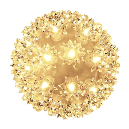 Christmas Lights Ball 5.5" Sparkling Outdoor Hanging Sphere Lights Twinkling Lights 50 LED Starlight Sphere Soft Twinke Christmas Sphere Lights for Tree Porch Decorations, Warm White - Twinkling