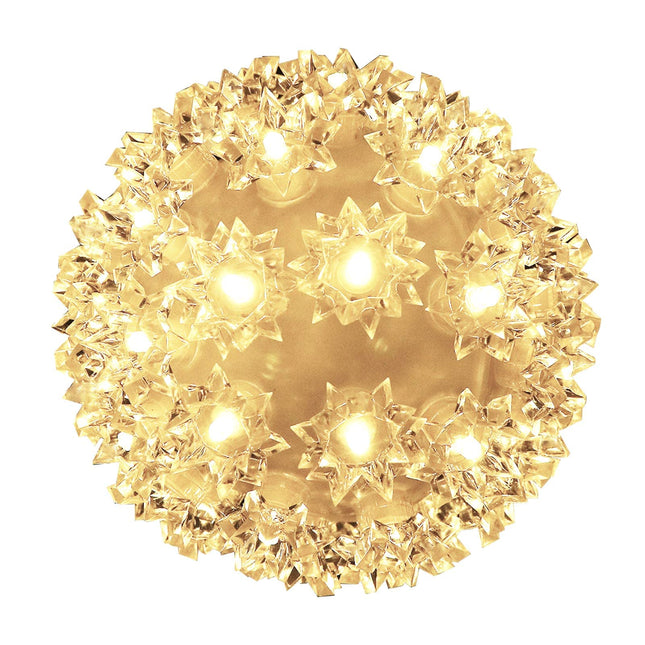 Christmas Lights Ball 5.5" Sparkling Outdoor Hanging Sphere Lights Twinkling Lights 50 LED Starlight Sphere Soft Twinke Christmas Sphere Lights for Tree Porch Decorations, Warm White - Twinkling