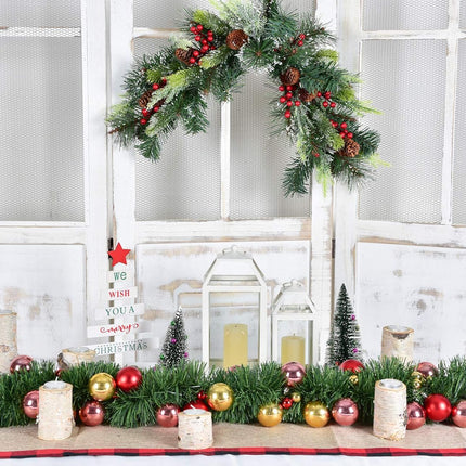 Artiflr 33Ft Christmas Garland Clearance, Artificial Pine Garland Greenery Holiday Decor for Home Fireplaces Holiday Party Decoration Outdoor or Indoor