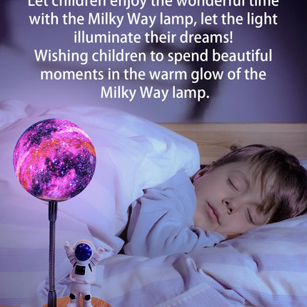 WLHONG Moon Lamp for Kids,Space Buddy Lights with 7 Color Astronaut Night Light,USB Powered and Button Control 3D Moon Table Lamp,Perfect for Bedroom,Nursery and Space-Themed Parties (Galaxy)