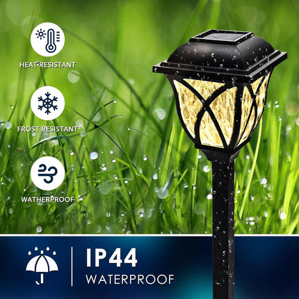 Solpex 6 Pack Solar Outdoor Lights, Led Decorative Solar Garden Lights, Solar Outside Lights For Yard, Landscapes, Gardens