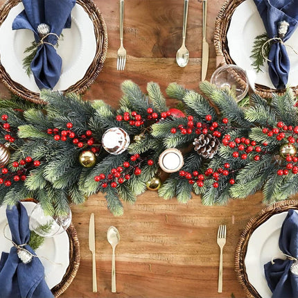 Lvydec Christmas Pine Garland Decoration, 6ft Christmas Greenery Garland Realistic Pine Garland Artificial Cypress Garland for Holiday Mantel Fireplace Decoration