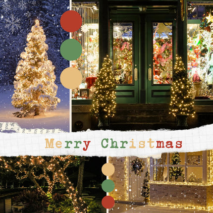 Solar String Lights Outdoor Waterproof 2PK 200LED 66FT Twinkle Lights Solar Powered LED Light Green Wire with 8 Modes for White Christmas Lights Tree Party Wedding Garden Decorations (Warm White)