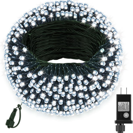 66FT 200 LED Christmas Lights with Timer, Twinkle Fairy Lights String with 8 Flashing Modes String Lights for Indoor Bedroom Outdoor Christmas Trees Garland Wreath Holiday Decorations, Cool White