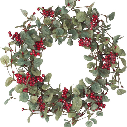 18 Inch Christmas Wreath Christmas Decorations with Berries Winter Wreath